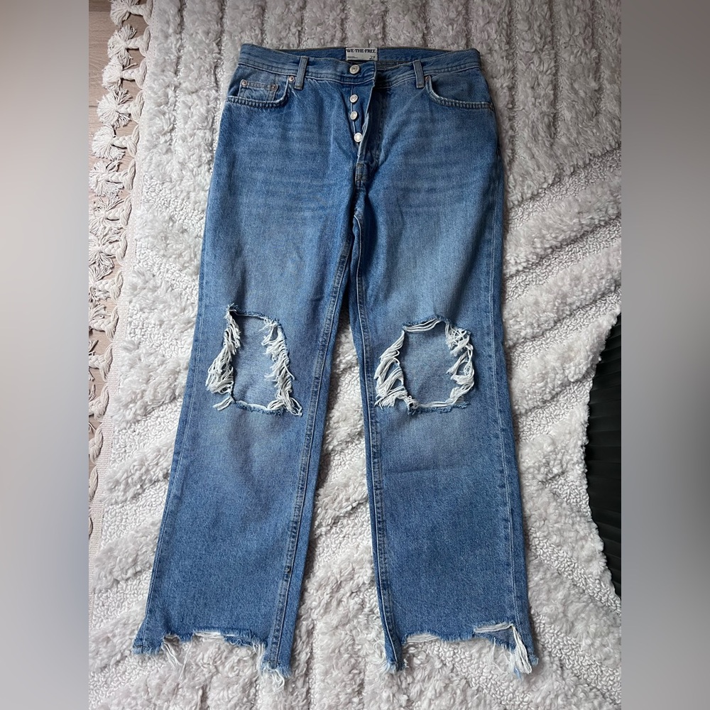 Free People We The Free Maggie Mid Rise Straight Leg